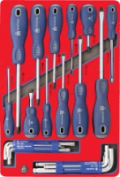 Набор отвёрток, шестигранников и TORX, ложемент, 27 предметов мастак 5-40627