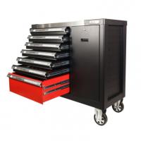 Тележка инструментальная 7-и полочная(черная) с набором инструментов 288пр, доп.-ой боковой секцией, металлич.-й накладкой на стол 990х1140х450мм ef-2210-02