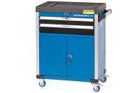 Тележка инструментальная, 2 выдвижных ящика, 2 полки с дверцами t4