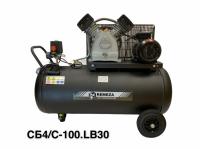 Компрессор поршневой 100.LB30 REMEZA (Белоруссия): 420 л/мин., 10 бар, ресивер 100 л., 2,2 кВт, 380В, габариты без упак. 1150х490х850 мм, 92 кг. сб4/с-100.lb30