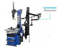 Станок шиномонтажный автомат, в комплекте третья рука, двухскоростной, 380 В, синий 4641n