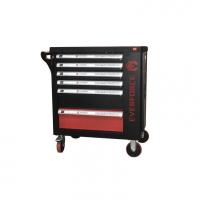 Тележка инструментальная6-полочная с набором инструментов 154пр(черно-красная)и доп.секцией(780х740х470мм,полки:500х400х65мм-4шт, 500х400х160мм-1шт) yd-1048-03