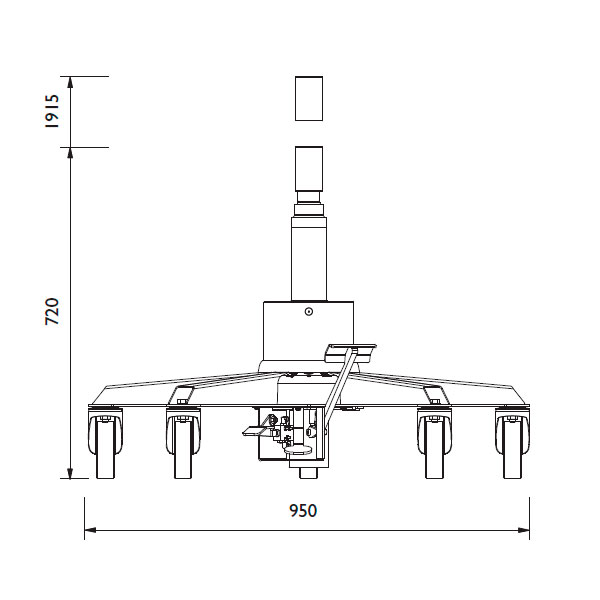 Трансмиссионный домкрат 0,6 т, AC Hydraulic, VLT6 158229