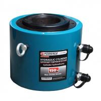 Цилиндр гидравлический двойного действия со сквозным отверстием в штоке150т(ход штока-100мм,Ø штока-166мм,Ø отв.-100мм,общий Ø-258мм, L-257мм, 700bar) f-yg150100ks