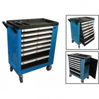Тележка инструментальная 7-ми полочная (синяя), с дополнительной боковой секцией, 600х840х980 (полки:65х400х530-5шт,140х400х530мм-2шт) rf-1141127b(126b)
