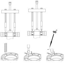 Съемник подшипников через сепаратор. Набор 10 предметов, KA-2578K ka-2578k