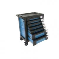 Тележка инструментальная 7-и полочная(синяя) с пластиковой защитой корпуса+2боковые перфорации,460х770х980(полки:65х400х530-5шт,140х400х530мм-2шт) fk-1141117ab
