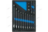 Набор трещоточных комбинированных ключей, ложемент, 15 предметов 9-10115mrv