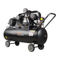 Масляный ременной компрессор AEROMAX 480/100 - (2,2 кВт, 220В, 480л/мин, бак 100л, FoxWeld) (арт. 5887) 5887
