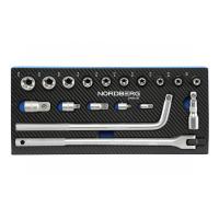 Набор головок 1/2inch (Дюйм) в ложементе, 18 предметов для тележки 2496018t