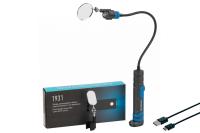 Фонарь светодиодный гибкий, аккумуляторный, 3,7 В, с 2-мя зеркалами 1931