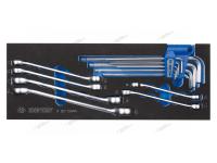 Набор разрезных ключей и шестигранники Г-образные, ложемент, 15 предметов king tony 9-90135mrv