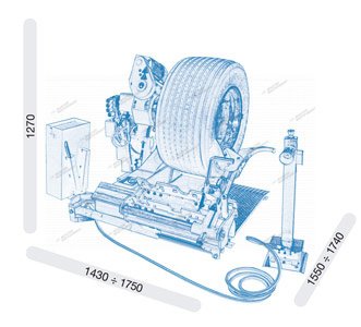 Шиномонтажный стенд для грузовых авто до 26inch (Дюйм) giuliano s557