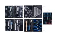 KING TONY Набор инструментов для тележки, 9 ложементов, 161 предмет 936-005mrd