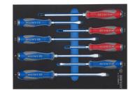 Набор отверток силовых, ложемент, 8 предметов 9-30208mrv