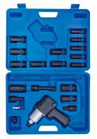 Гайковерт пневматический ударный 3/4inch (Дюйм)inch (Дюйм), 1085 Нм, с комплектом ударных головок, 18 предметов 64115mp02