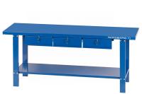 Верстак слесарный, 3 подвесных ящика tt3