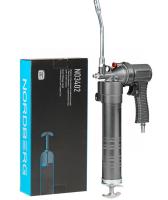 Шприц плунжерный пневматический для густой смазки с быстросъёмным соединением головки на тубу и поворотом рукоятки, 400 мл no3402