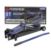 Домкрат подкатной гидравлический низкопрофильный 2т с резиновой накладкой (h min - 80мм, h max - 380мм) f-ta820037