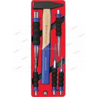 Набор ударно-режущего инструмента, ложемент, 6 предметов мастак 5-9006