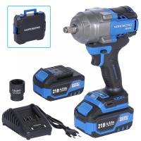 Гайковерт аккумуляторный, 1/2inch (Дюйм), 21 В, 1000 Нм, 2 аккумулятора 4 A и зарядное устройство, в кейсе ne805k