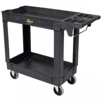 OPT-607S Optimus Тележка пластиковая, 2 полки opt-607s