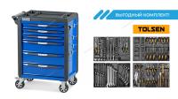 Тележка NORDBERG 6 выдвижных ящиков с набором инструментов TOLSEN BOXER, 157 предметов t6p(b)+tt85415-157