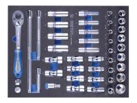 Набор торцевых головок 3/8 с принадлежностями,44 предмета king tony 9-3544mrv