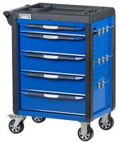 Тележка инструментальная, 5 выдвижных ящиков, с системой защиты от опрокидывания, синяя t5p(b)