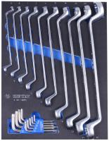 KING TONY Набор накидных ключей и TORX L-образных, ложемент, 19 предметов 9-90119mrv