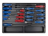 Набор отверток, съемник клипс и гибкий магнит, ложемент, 19 предметов KING TONY 9-31919MR king tony 9-31919mr