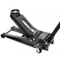 Домкрат подкатной гидравлический двухпоршневой 3т низкопрофильный с прорезиненной накладкой на рукоятке (h min 75мм, h max 510мм) fk-t830018 new