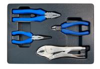 KING TONY Набор пассатижей, плоскогубцев и бокорезов, ложемент, 4 предмета 9-42144gp