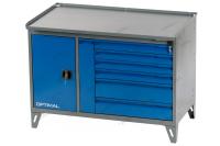 Верстак слесарный двухтумбовый, 7 синих ящиков nw217 7012/5005