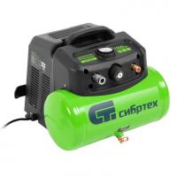 Компрессор воздушный безмаслянный БР 1100/6 1100Вт, ресивер 6 литров, 180 л/мин// Сибртех 58059