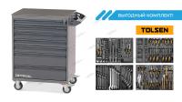 Тележка OPTIMAL 7 выдвижных ящиков с набором инструментов TOLSEN BOXER, 157 предметов nt317 7012/7015+tt85415-157