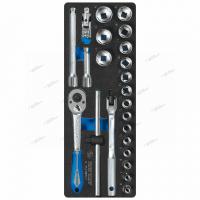 Набор торцевых головок 3/8inch (Дюйм)inch (Дюйм) с принадлежностями, ложемент, 23 предмета 9-3523mrv11