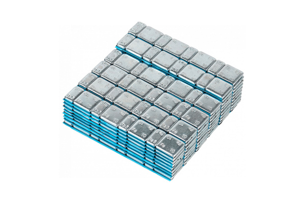 Грузики самоклеящиеся (4х5+4х10 г) Fe закругленные L=12 см, 50 лент w510fr2