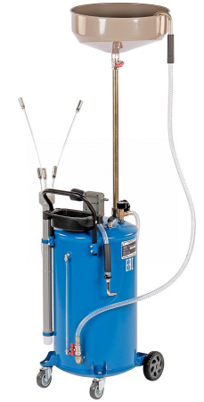 Установка для сбора масла пневматическая, 65 л, синяя 2379-cb