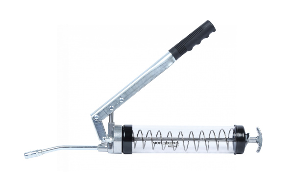 Шприц двухплунжерный для густой смазки с прозрачной тубой, 400 мл no2407