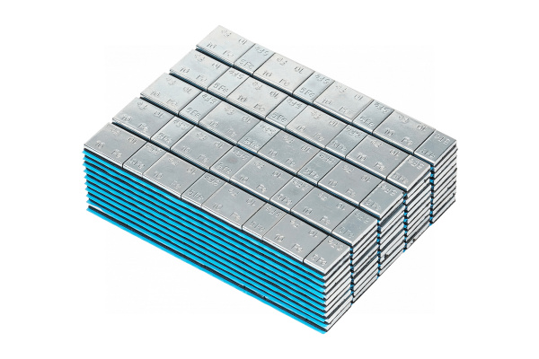 Грузики самоклеящиеся (4х5 г+4х10 г, L=14 см) Fe квадратные, 50 лент w510fs4