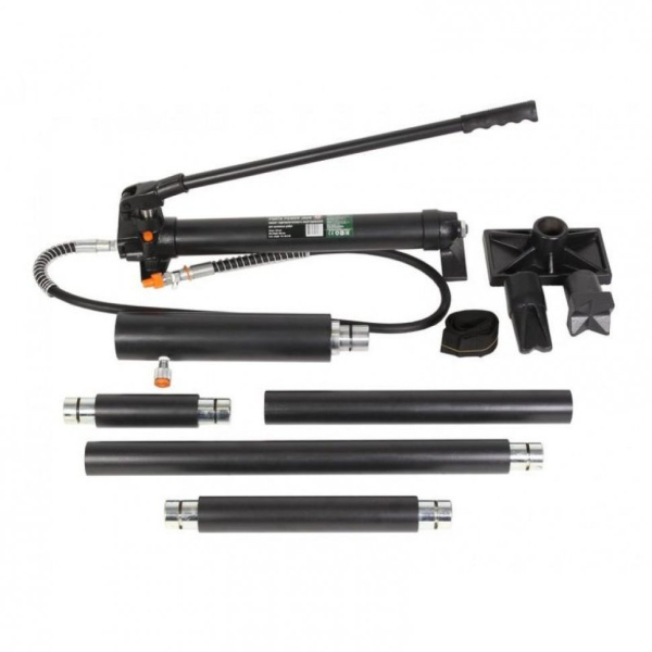 Цилиндр гидравлический 20т в комплекте с насосом, удлинителями и надставками rf710015