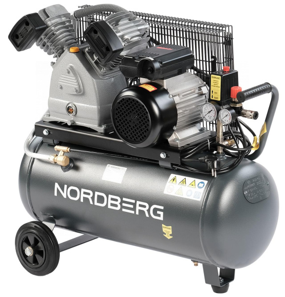 Компрессор поршневой с ременной передачей, 220 В, ресивер 50 л, 420 л/мин ncp50/420a