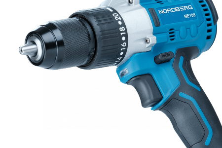 Шуруповерт аккумуляторный макс. Ø сверла 13 мм, 20 В, 80 Нм, с 2 аккумуляторами и зарядным устройством ne108k