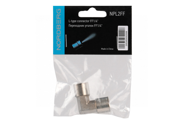 Переходник уголок FF1/4' npl2ff