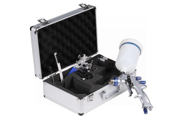 Краскопульт LVMP с верхним бачком, сопло 1,3 мм, алюминиевый кейс np7013