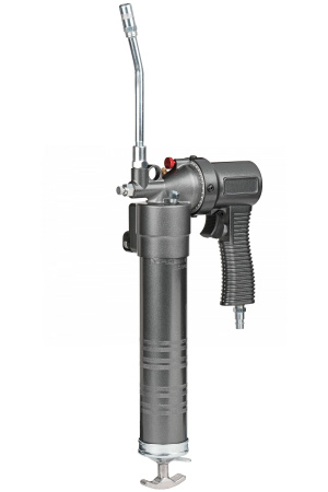 Шприц плунжерный пневматический для густой смазки с быстросъёмным соединением головки на тубу и поворотом рукоятки, 400 мл no3402