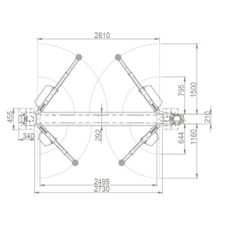 Подъемник двухстоечный электрогидравлический 4,5т, BRIGHT, ALPHA 45 197832