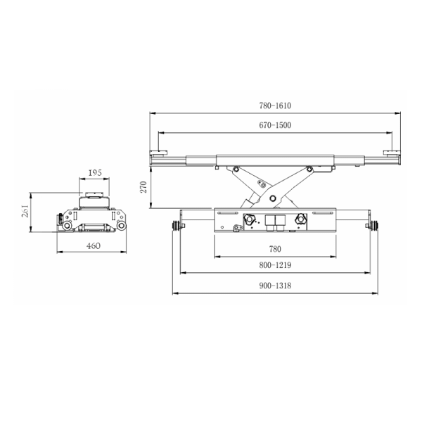 Траверса пневмогидравлическая 4т, SNIT, SJ4T-A 198287