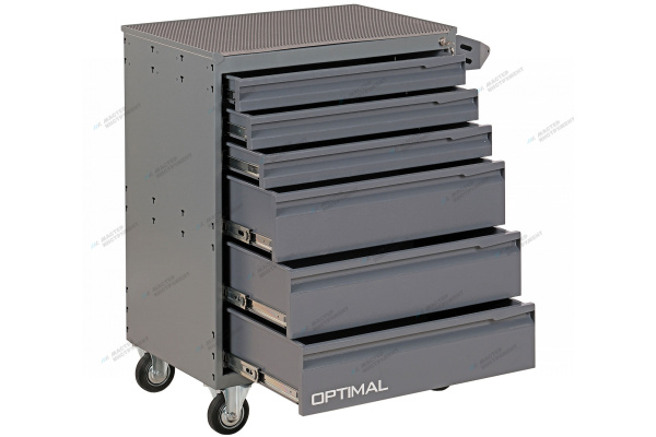 Тележка инструментальная, 6 выдвижных ящиков nt216 7012/7015